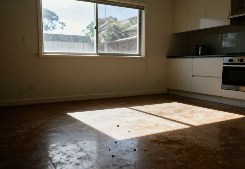 Cockroach infestation in a North Ryde kitchen before treatment
